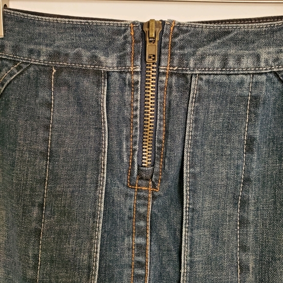 Armani Exchange Y2K Denim Kick Pleat Pencil Skirt - Picture 5 of 9